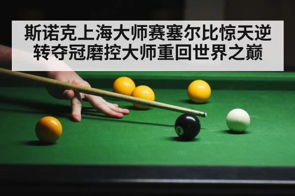 斯诺克上海大师赛塞尔比惊天逆转夺冠磨控大师重回世界之巅